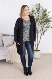 WAREHOUSE Madison Cozy Cardigan - Black