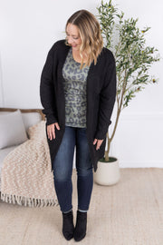 WAREHOUSE Madison Cozy Cardigan - Black