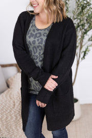 WAREHOUSE Madison Cozy Cardigan - Black