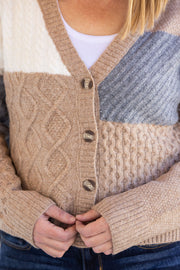 WAREHOUSE Colorblock Cozy Cardigan