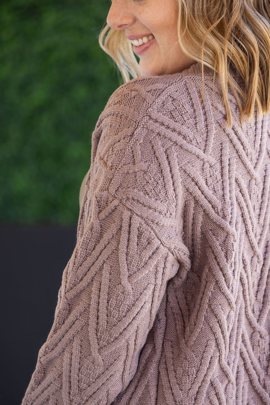 WAREHOUSE Brooks Button Sweater Cardigan - Light Mocha