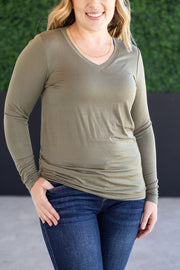 WAREHOUSE Larissa Long Sleeve - Olive