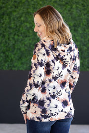 WAREHOUSE Soft HalfZip Hoodie - Neutral Abstract