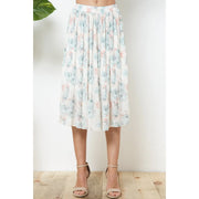 Textured Floral Skirt