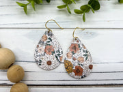 Daisy Floral Teardrop- Silver Wires