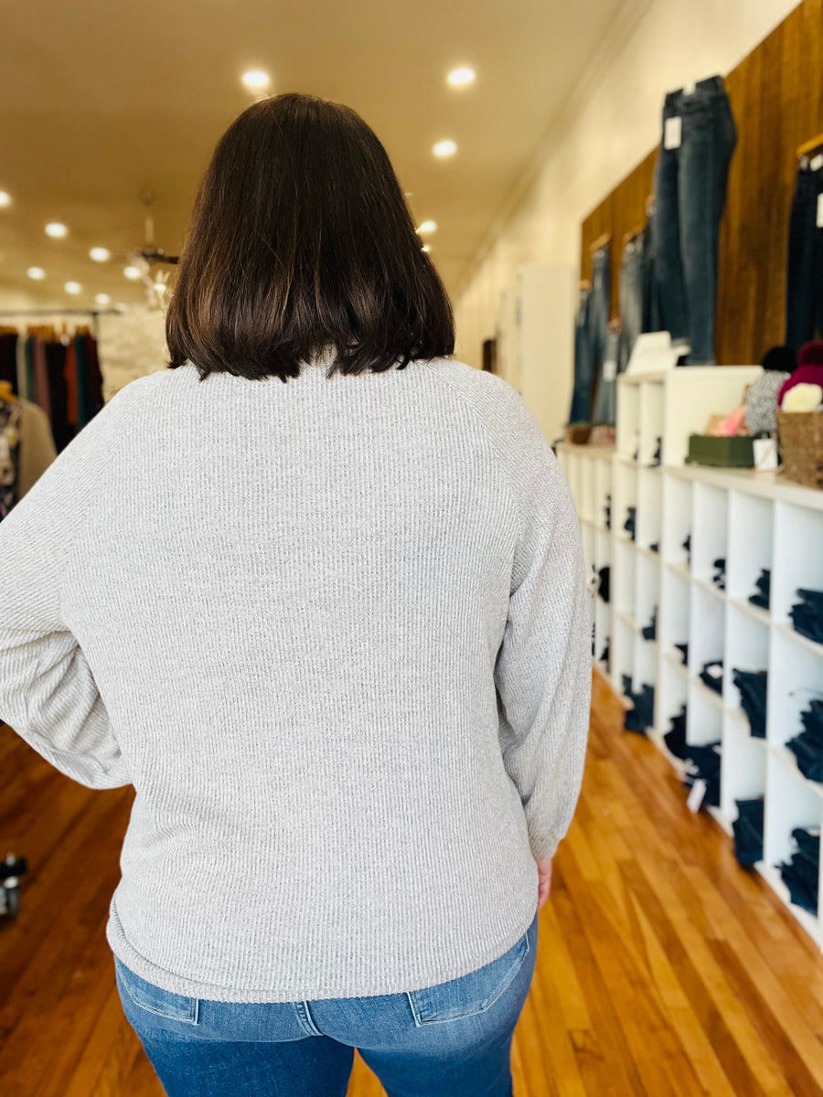 Half Button Up- Latte FINAL SALE