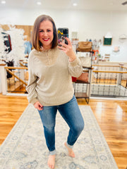 Half Button Up- Latte FINAL SALE