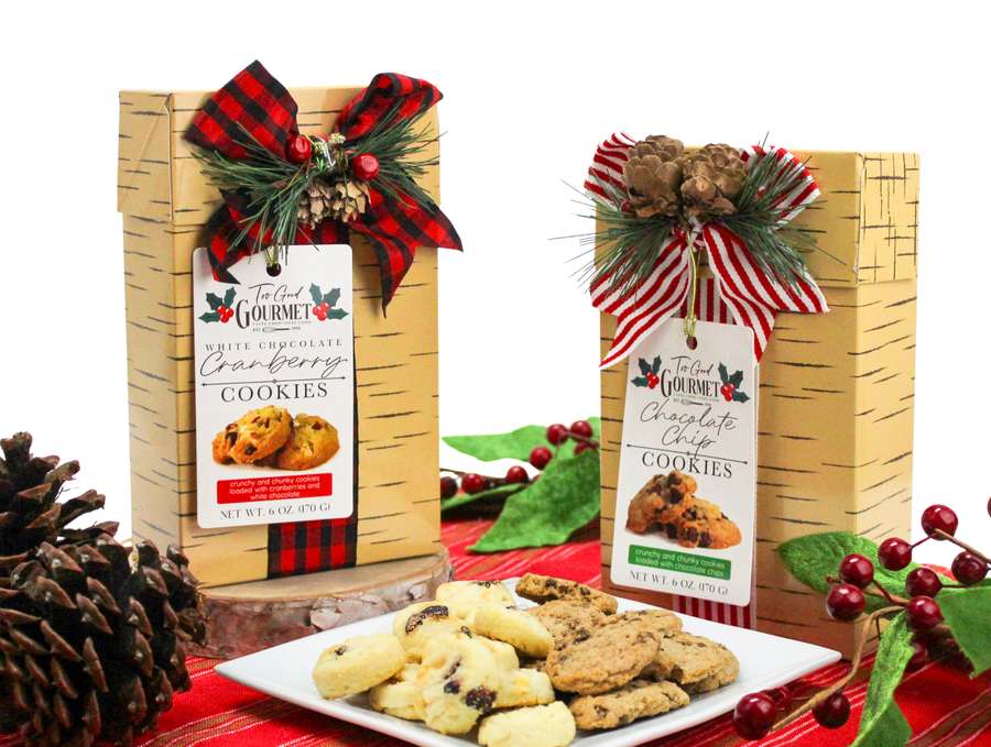 Holiday Birch Present Box Cookies