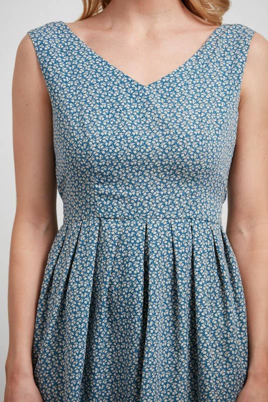 Ditsy Floral Dress- Blue