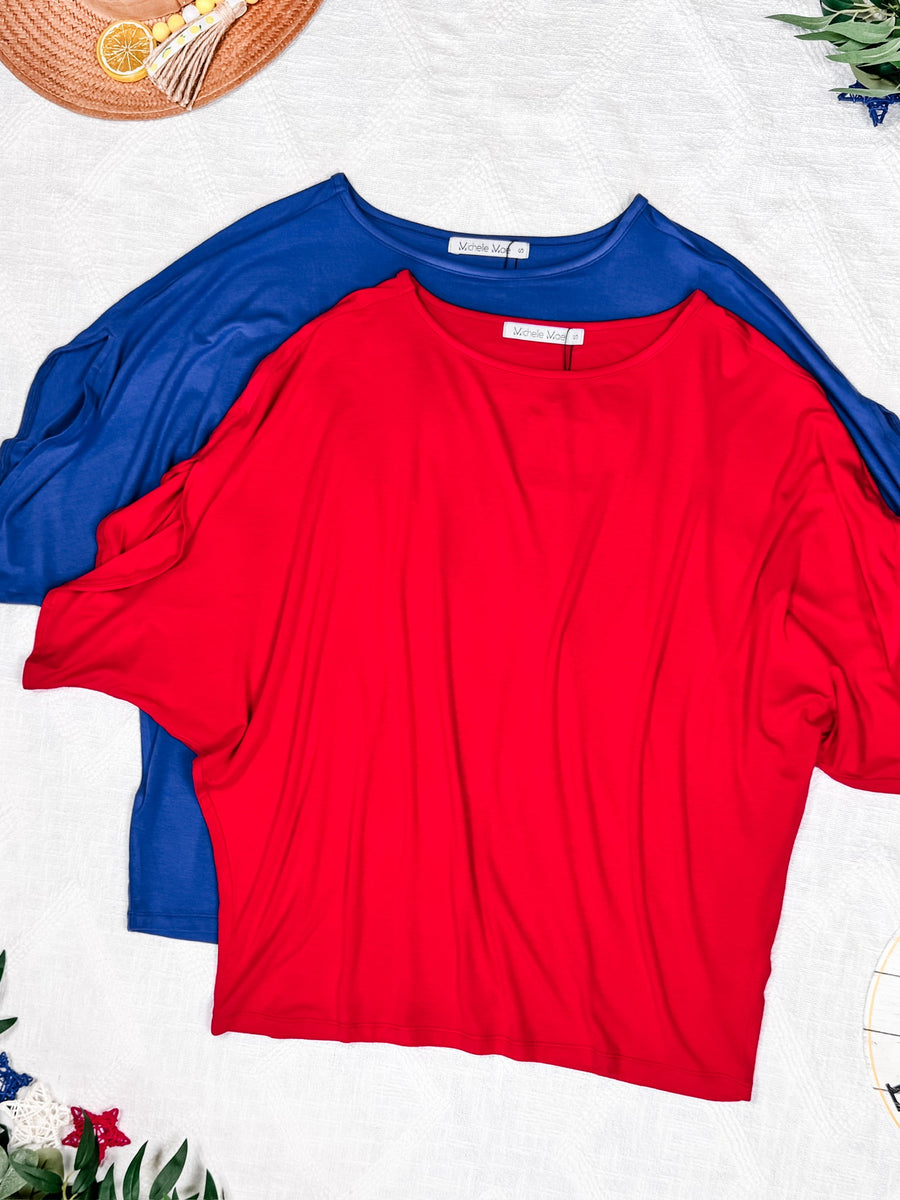 WAREHOUSE Darcy Dolman Top - Red
