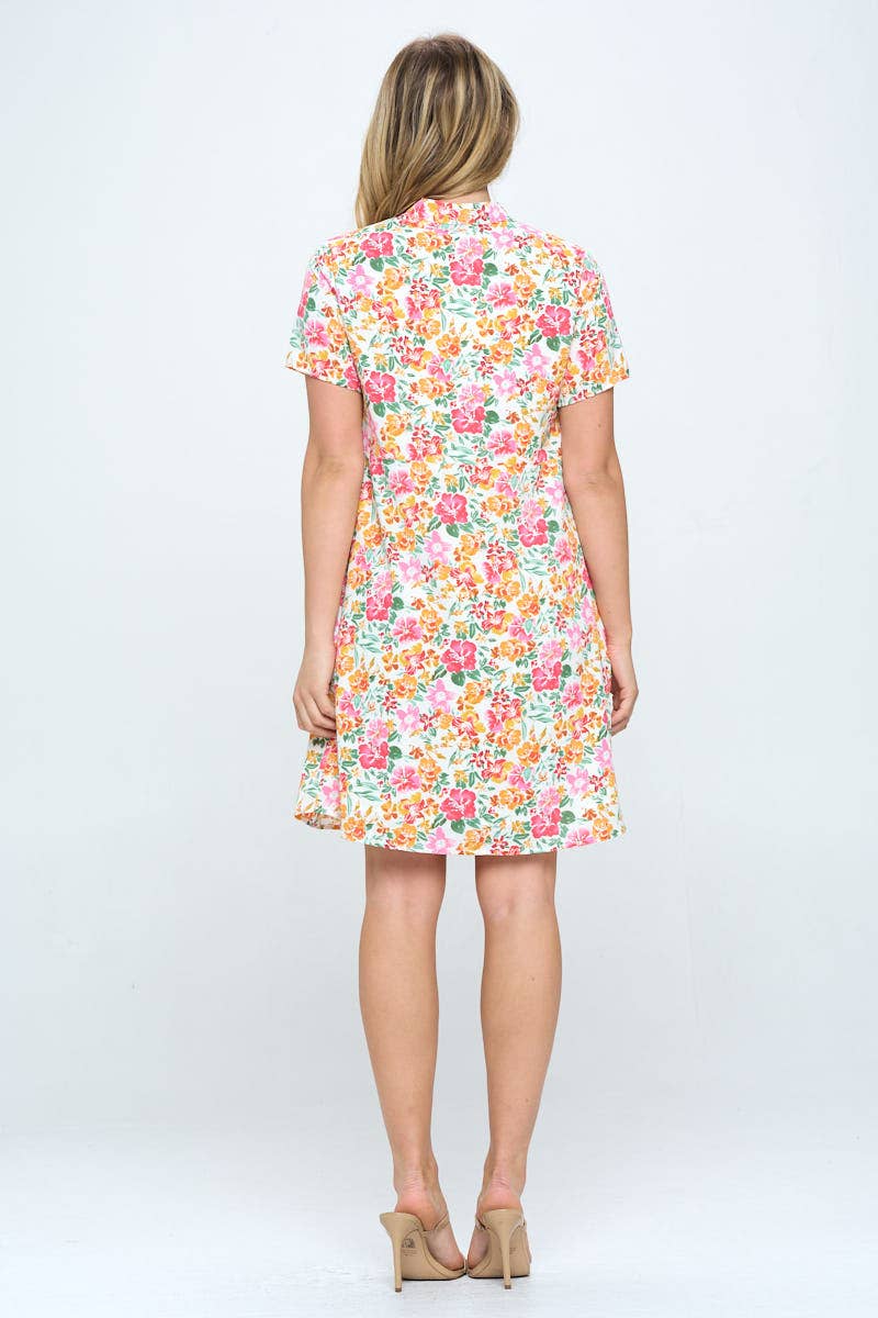 Floral Button Up Dress- Garden Party