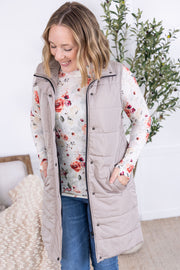 WAREHOUSE Blair Long Sleeve Top - Pink Bloom