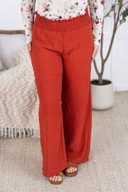 WAREHOUSE Presley Palazzo Pants - Brick