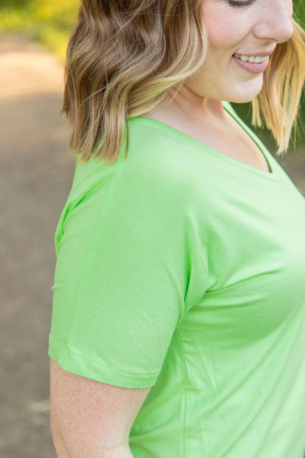 WAREHOUSE Chloe Cozy Tee - Lime