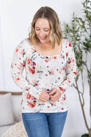 WAREHOUSE Alyssa Long Sleeve Top - Pink Bloom
