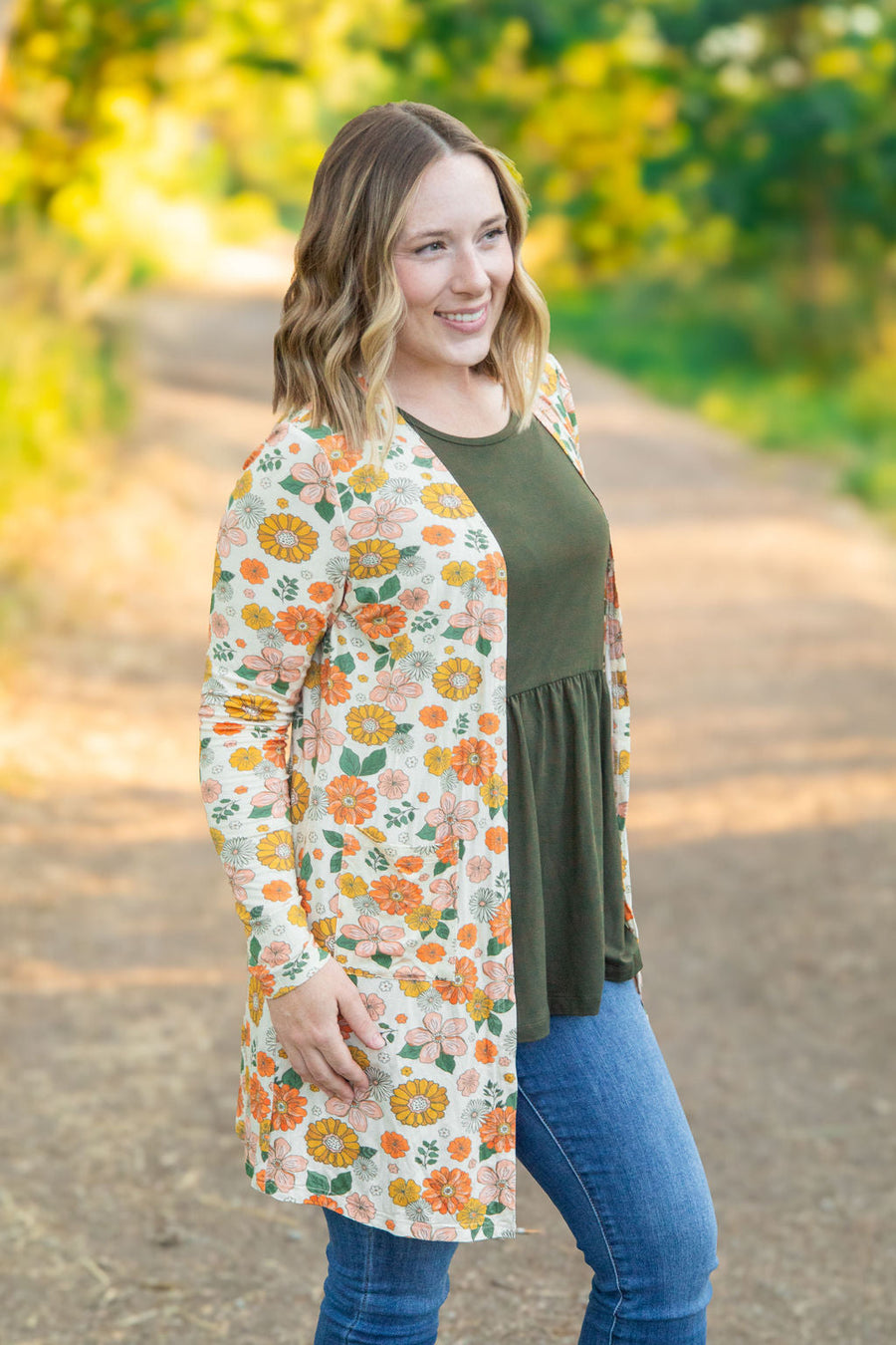 WAREHOUSE Classic Cardigan - Fall Boho Floral FINAL SALE