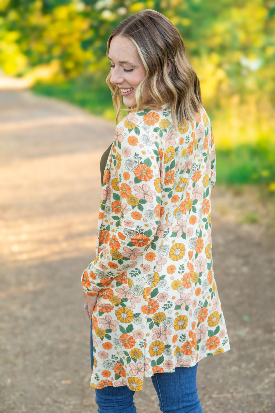 WAREHOUSE Classic Cardigan - Fall Boho Floral FINAL SALE
