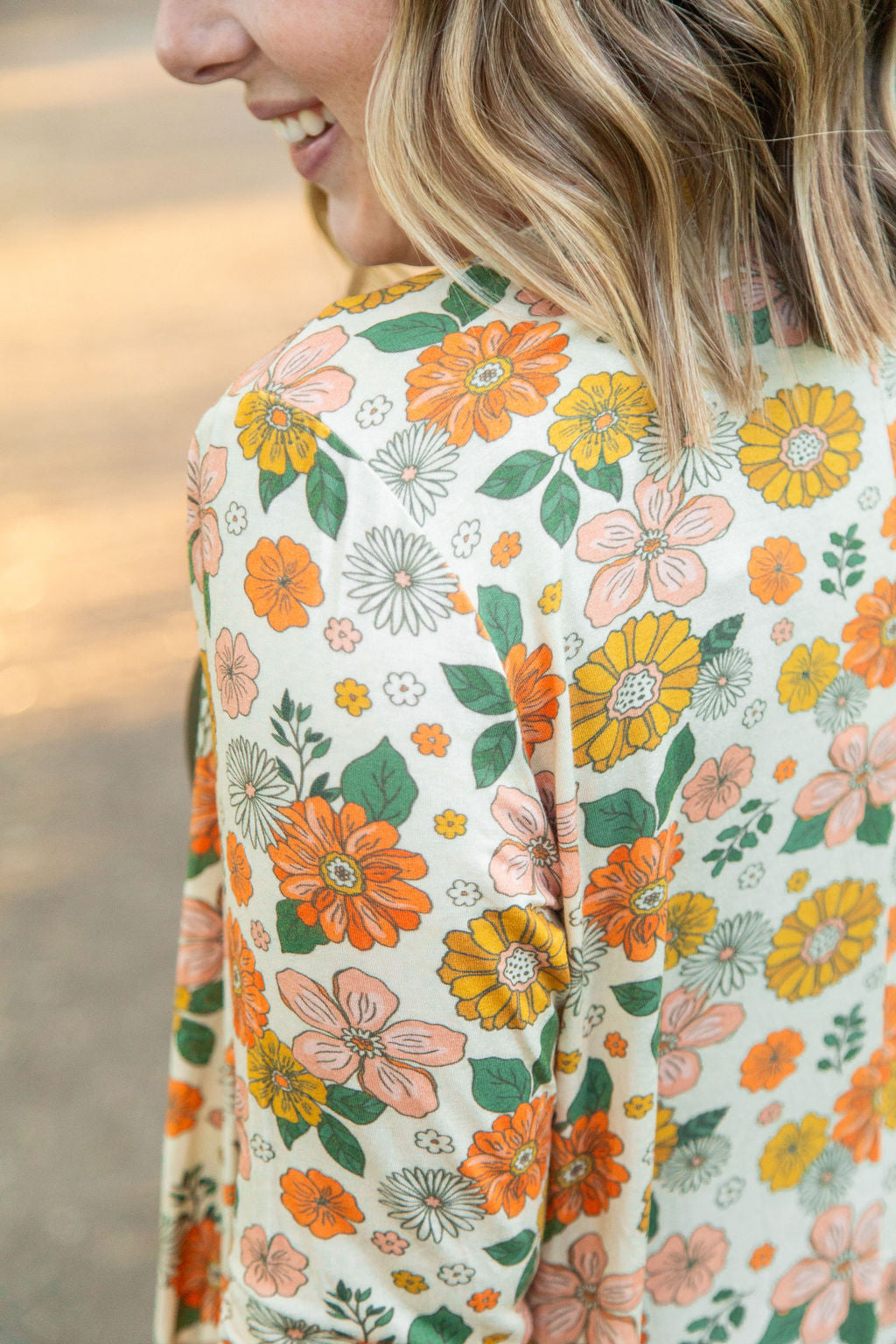 WAREHOUSE Classic Cardigan - Fall Boho Floral FINAL SALE