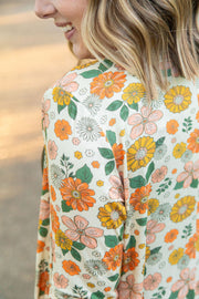 WAREHOUSE Classic Cardigan - Fall Boho Floral FINAL SALE