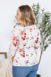 WAREHOUSE Alyssa Long Sleeve Top - Pink Bloom