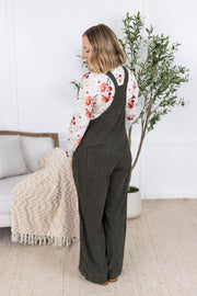 WAREHOUSE Corduroy Overalls - Olive