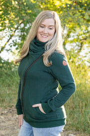 WAREHOUSE Quinn ZipUp Cowl - Evergreen