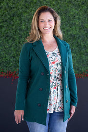 WAREHOUSE Scarlett Sweater Jacket - Hunter Green