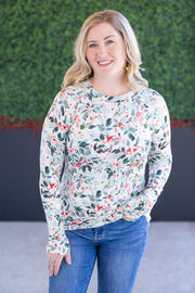 WAREHOUSE Blair Long Sleeve Top - Winter Berry