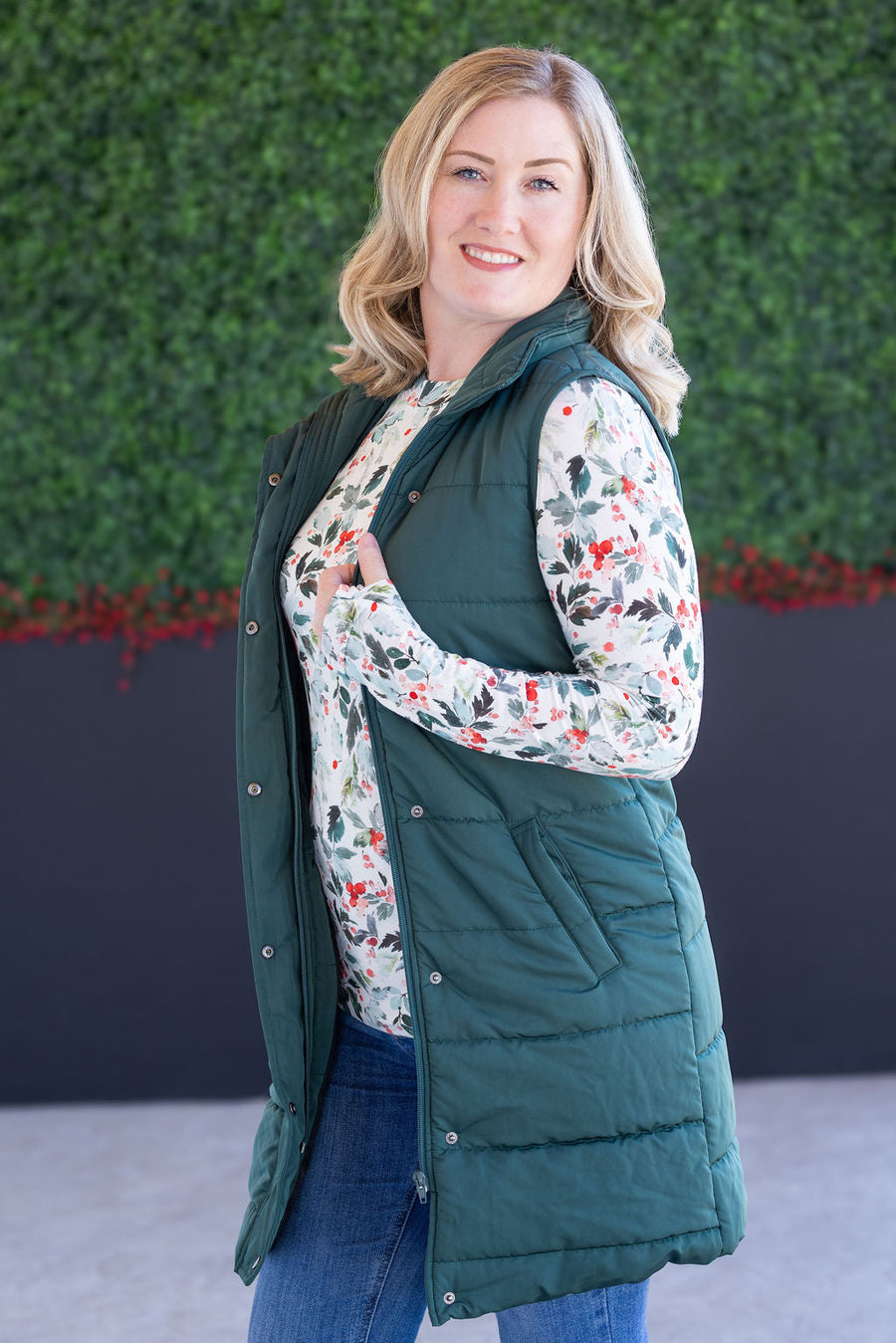 WAREHOUSE Blair Long Sleeve Top - Winter Berry