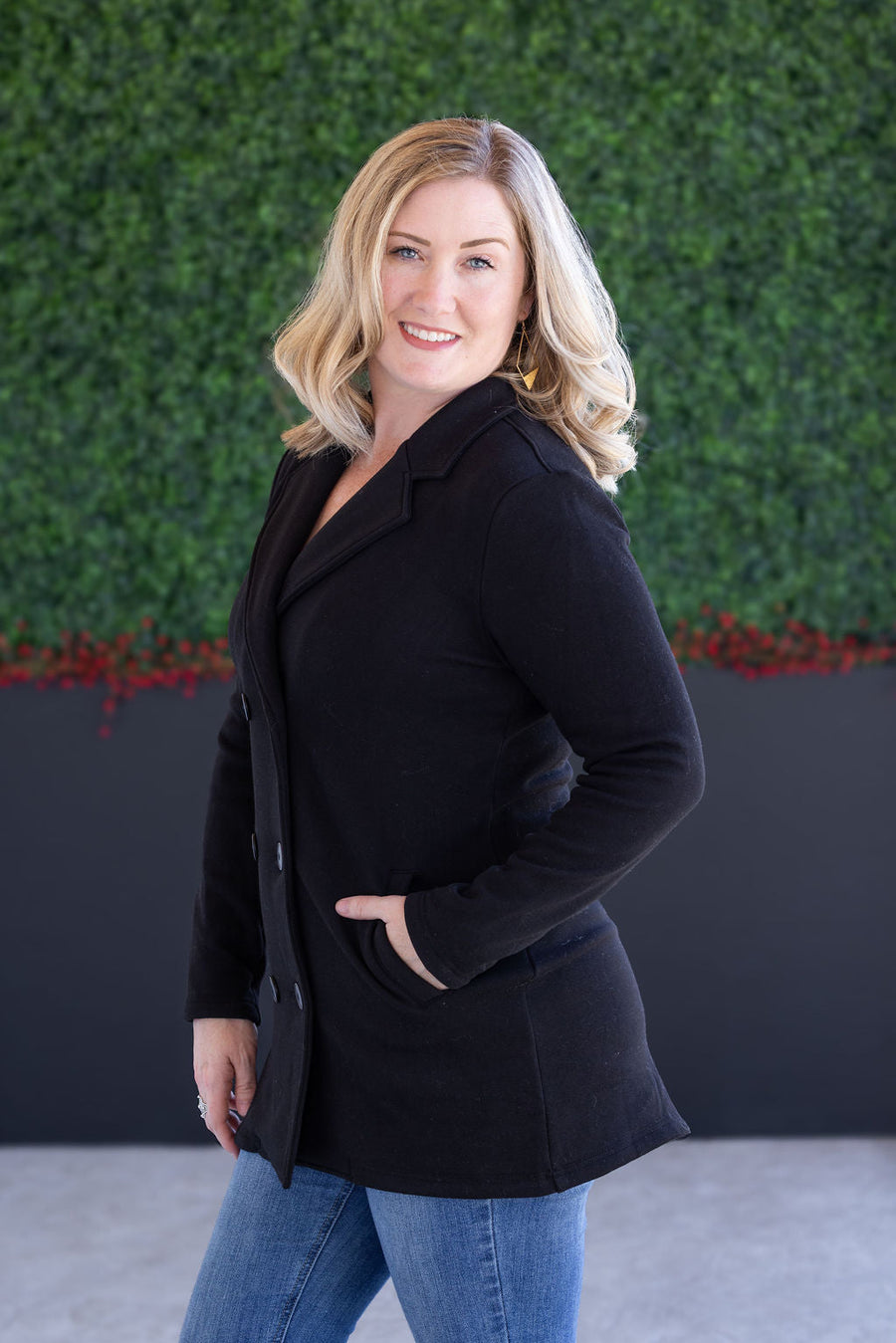 WAREHOUSE Scarlett Sweater Jacket - Black