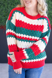 WAREHOUSE Christmas Stripes Sweater