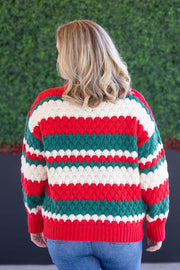 WAREHOUSE Christmas Stripes Sweater