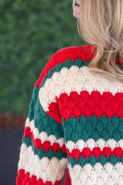 WAREHOUSE Christmas Stripes Sweater