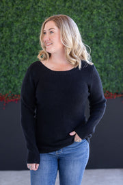 WAREHOUSE Bridget Back Bow Sweater - Black