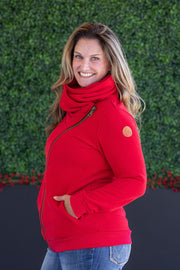 WAREHOUSE Quinn ZipUp Cowl - Red