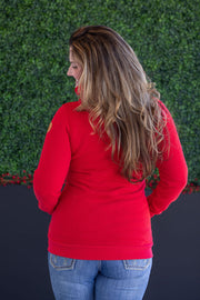 WAREHOUSE Quinn ZipUp Cowl - Red