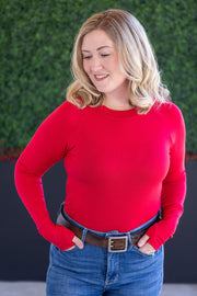 WAREHOUSE Blair Long Sleeve Top - Red