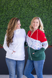 WAREHOUSE Colorblock Fullzip - Red, Winter Berry, Evergreen