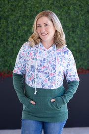 WAREHOUSE Hailey Pullover Hoodie - Winter Berry and Evergreen