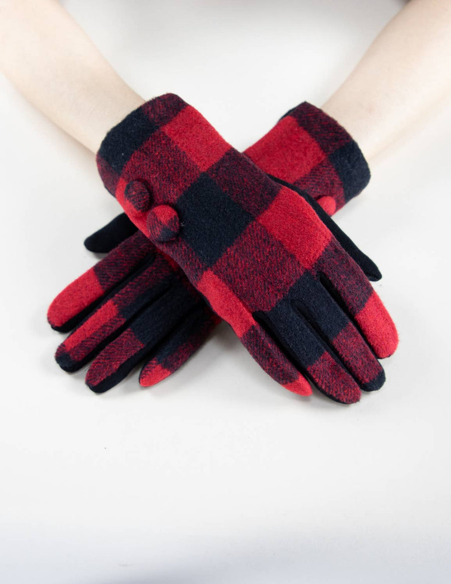 2 Button BOXY Flannel Gloves