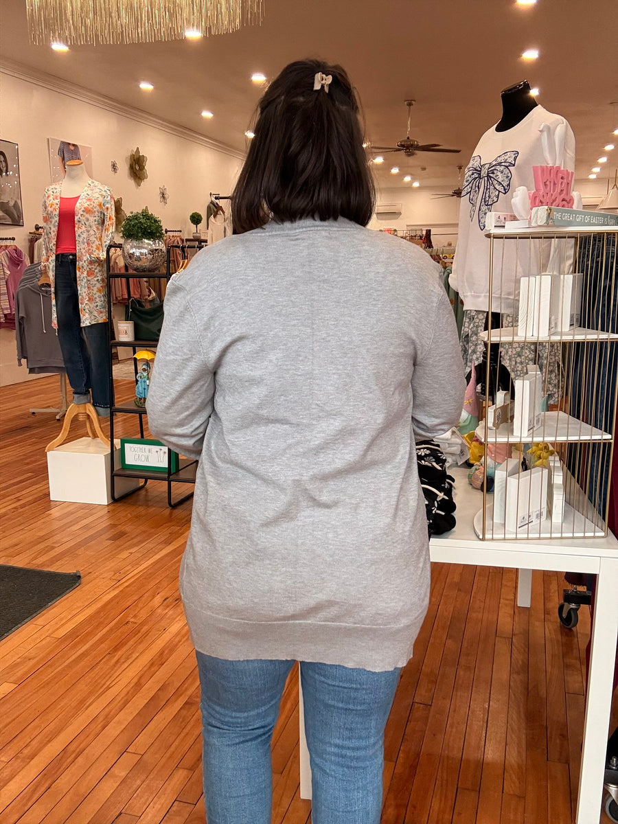 High Pocket Cardigan - Grey