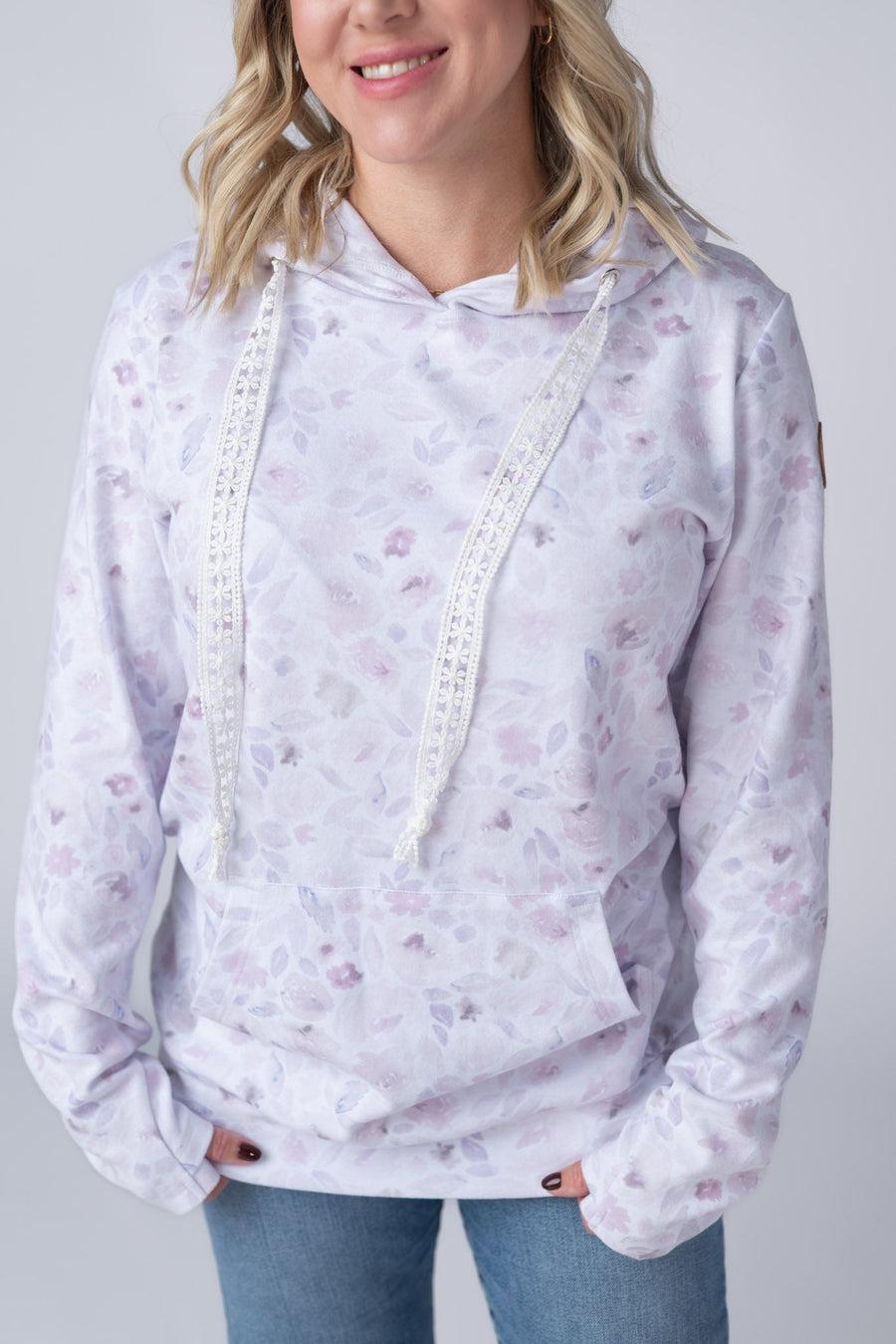 WAREHOUSE Hailey Pullover Hoodie - Blush Floral