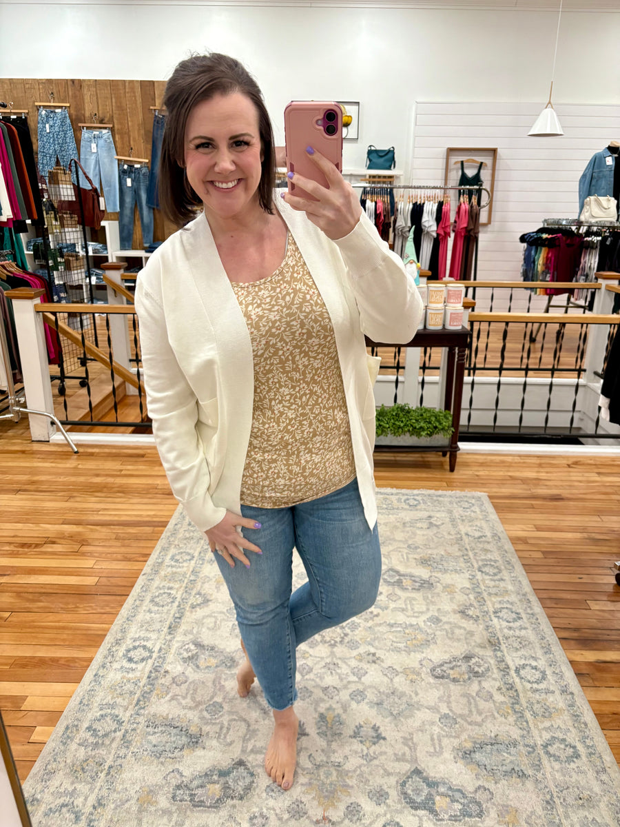 High Pocket Cardigan - White