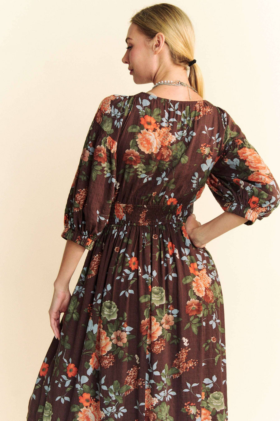 Midsummer Nights Maxi Dress- Navy Floral