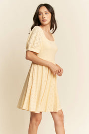Eyelet Babydoll- Butter Yellow