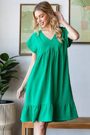 Flirt & Frolic Babydoll Dress- Navy