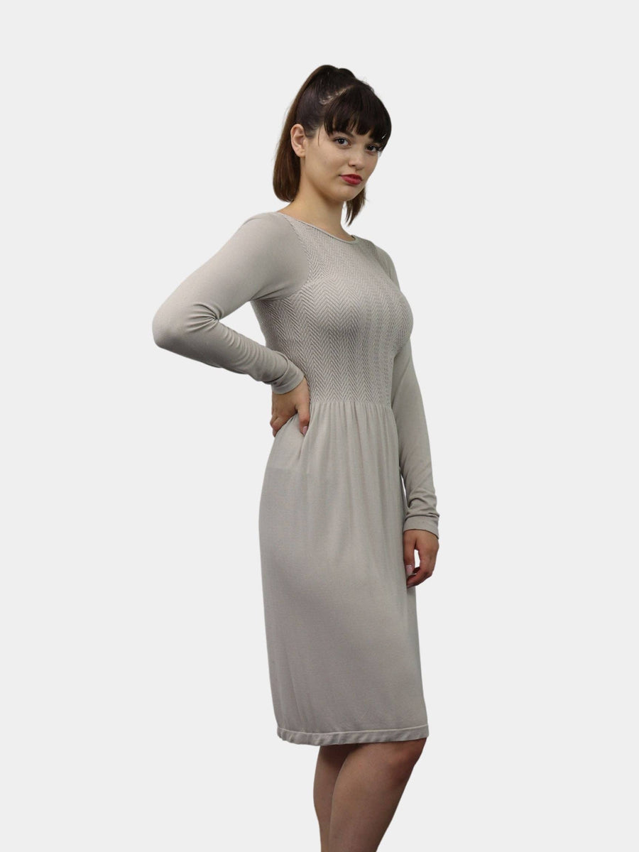 Knee Length Long Sleeve Dress