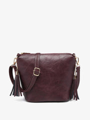 Dylan Crossbody w/ 2 Side Tassel Zippers