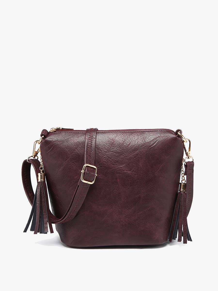 Dylan Crossbody w/ 2 Side Tassel Zippers