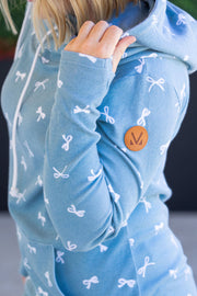 WAREHOUSE Ashley Hoodie - Teal Ribbons